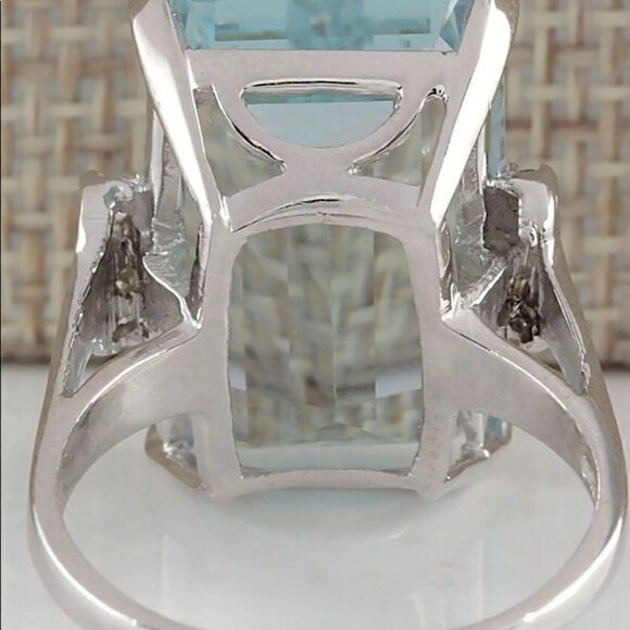 🔹New Beautiful 925 Silver Aquamarine Ring 🔹 - Picture 6 of 6